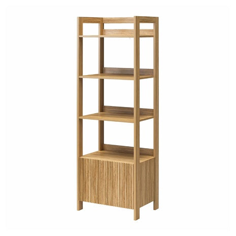 Mainstays 4-Shelf Reeded Bookcase With Drawer