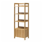 Mainstays 4-Shelf Reeded Bookcase With Drawer