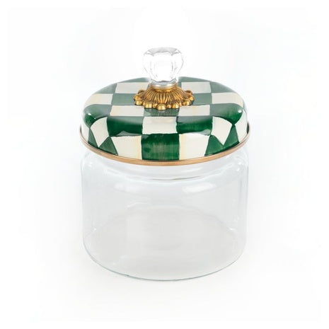 Emerald Check Small Canister