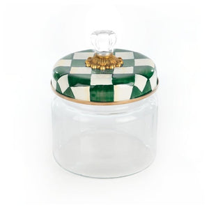 Emerald Check Small Canister