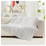 Faux Fur Throw Blanket (50”×60”)