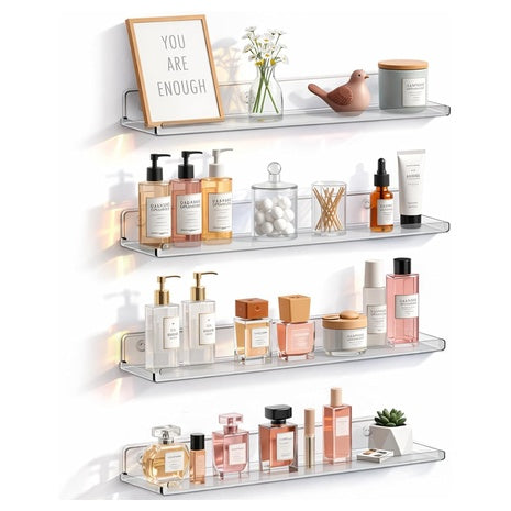 4 Lifewit Floating Acrylic Shelves