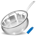 12" Tri-Ply Stainless Steel Frying Pan with Lid