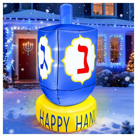 4 Ft Inflatable Yard Dreidel Decor