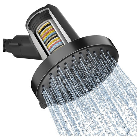 5.5" High Pressure Filtered Shower Head With 20-Stage Filter (2 Colors)