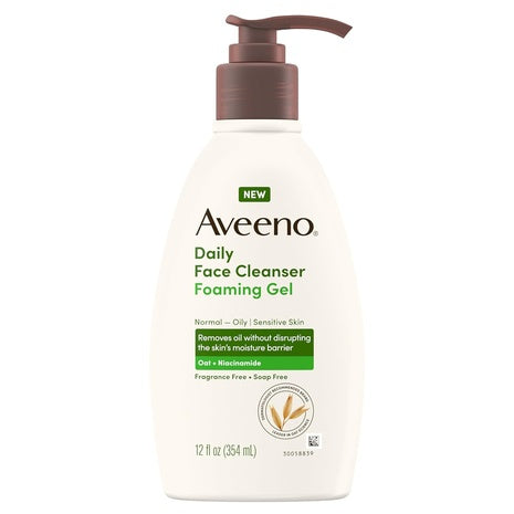 Aveeno Daily Foaming Gel Facial Cleanser (12oz)