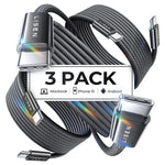 3-Pack 60W Lisen 6-Ft USB-C Cables (2 Colors)