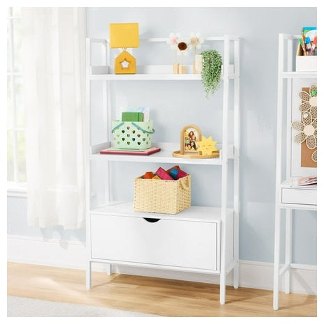 Kids Ladder Bookcase With Drawer