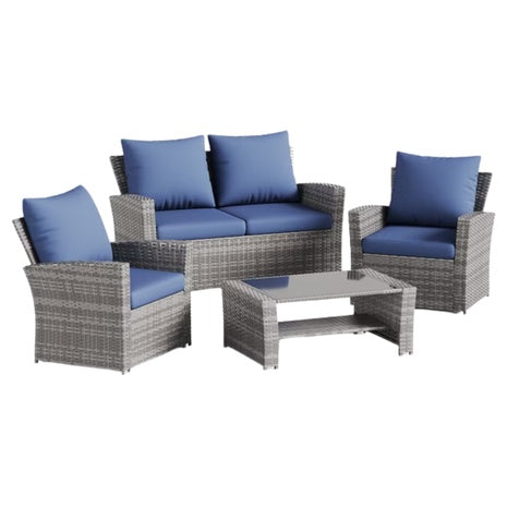 UDPATIO 4-Piece Wicker Patio Furniture Set