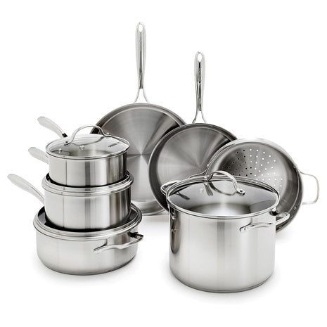 11-Piece GreenPan Stainless Steel Cookware Set