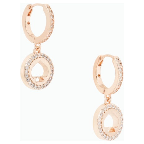 Yours Truly Pave Heart Drop Earrings