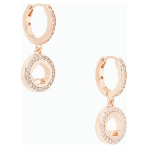 Yours Truly Pave Heart Drop Earrings