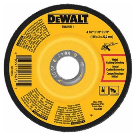 DeWalt DWA4511 Metal Grinding Wheel (4-1/2" X 1/8" X 7/8")