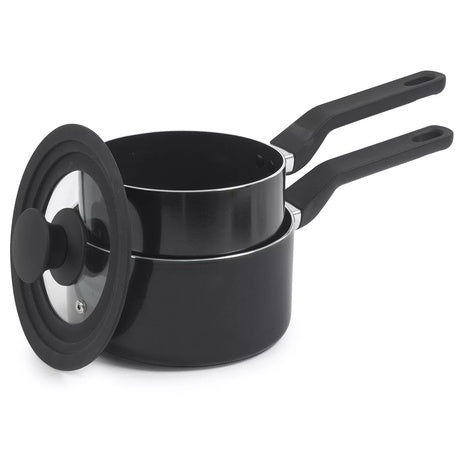 3-Piece Sedona Kitchen Aluminum Saucepan Set with Lid