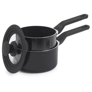 3-Piece Sedona Kitchen Aluminum Saucepan Set with Lid