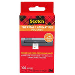 100-Pack Scotch 2.3" X 3.7" Business Card Thermal Laminating Pouches