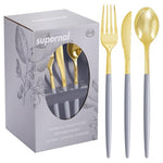 102-Piece Gold Plastic Silverware Set