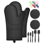 2 Oven Mitts, 2 Hot Pads And 5 Five Silicone Spatulas