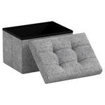 Ornavo Home Collapsible Small Rectangle Footrest Storage Ottoman