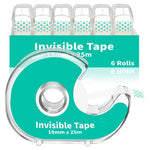 6 Rolls Invisible Tape with Dispensers