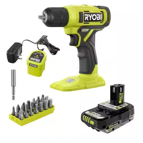 RYOBI ONE+ 18V Cordless 3/8" Drill/Driver Kit W/Battery & Charger