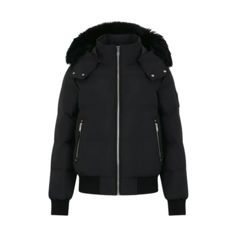 Women's Shearling Trim Bomber Jacket
