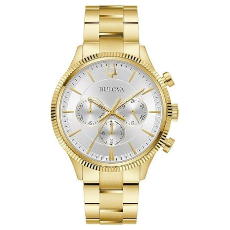 Bulova Men's Classic 6-Hand Chronograph Quartz Gold Stainless Steel Watch