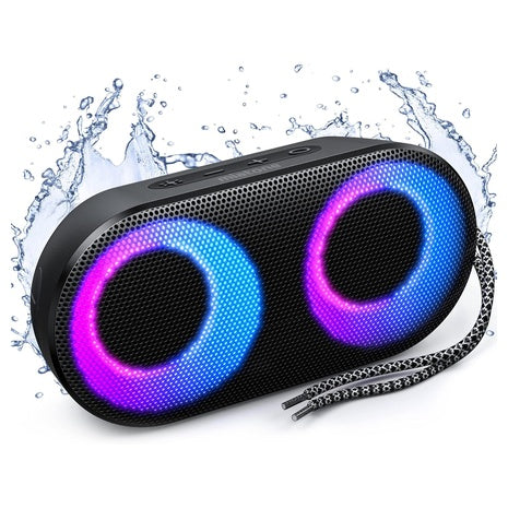 Waterproof Bluetooth Shower Speaker with LED Lights