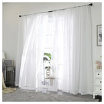 2 Panels White Sheer Curtains
