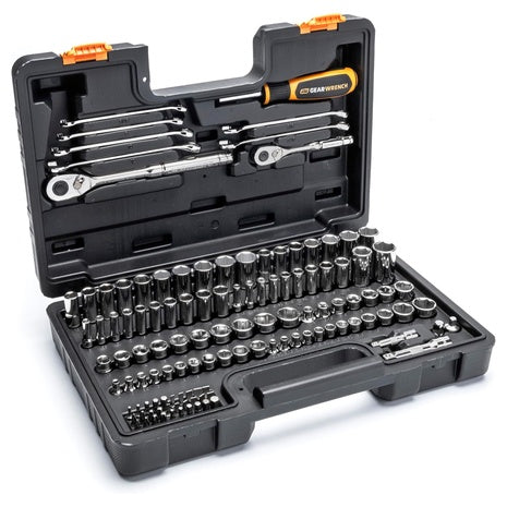121-Pc GEARWRENCH 72T SAE/Metric Mechanics Hand Tool Set