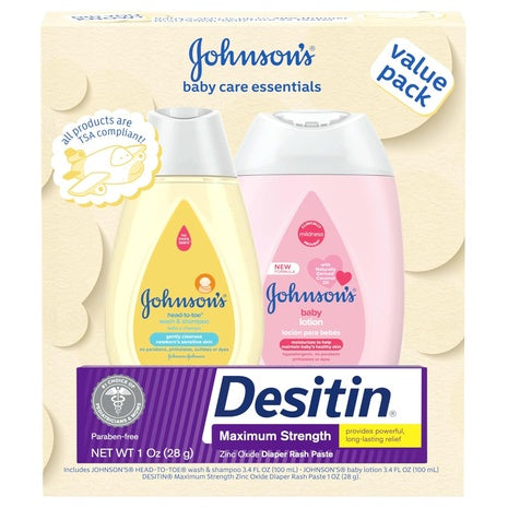 3-Piece Johnson's Baby Care Essentials Gift Set
