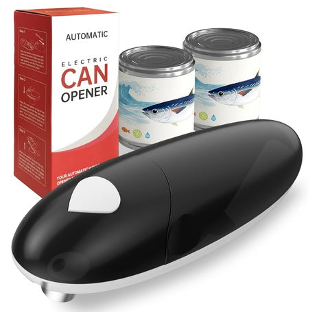 Electric Hands-Free Can Opener with Smooth Edge
