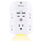 5-Outlet Mifaso Surge Protector Outlet with Night Light  & USB