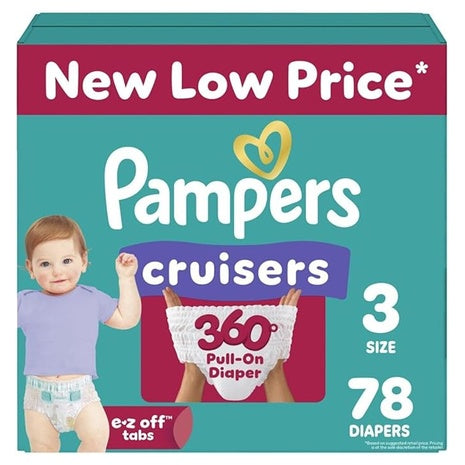 78 Size 3 Pampers Diapers Cruisers