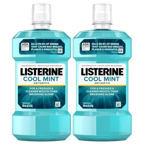 2 Bottles Listerine Cool Mint Antiseptic Mouthwash