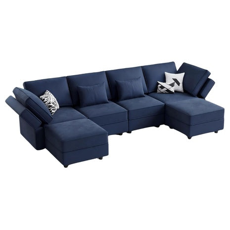 Vesgantti 118" 6 Seats U Shaped Modular Sectional Couch