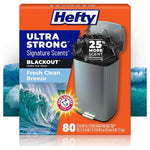 80 Hefty Ultra Strong 13 Gallon Trash Bags