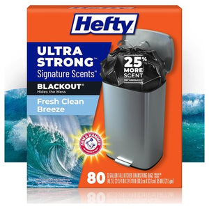 80 Hefty Ultra Strong 13 Gallon Trash Bags