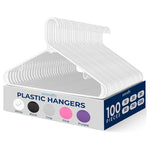 100 Non-Slip Plastic Hangers