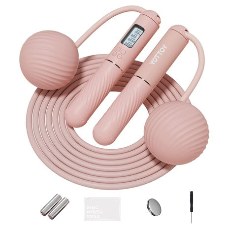 Cordless Weighted Jump Rope With LCD Display