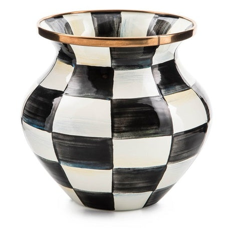 Courtly Check Enamel Vase (5 Colors)