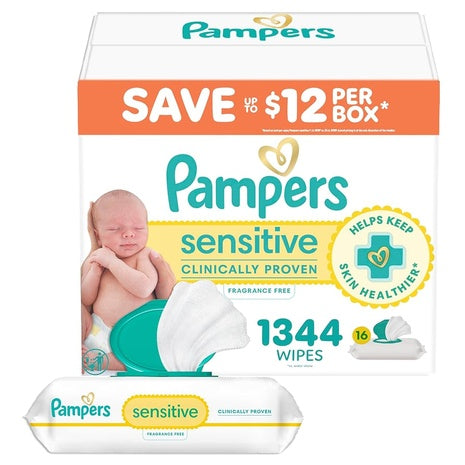 1,344 Pampers Sensitive Baby Wipe