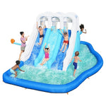 Triple Slide Inflatable Water Park with Splash Pool