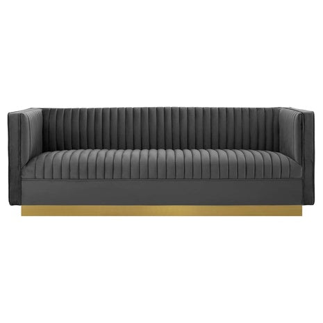 Modway Sanguine Vintage Tufted Velvet Upholstered Sofa