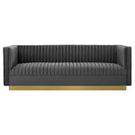 Modway Sanguine Vintage Tufted Velvet Upholstered Sofa