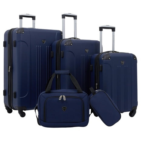 5-Piece Travelers Club Hardside Expandable Spinner Luggage Set