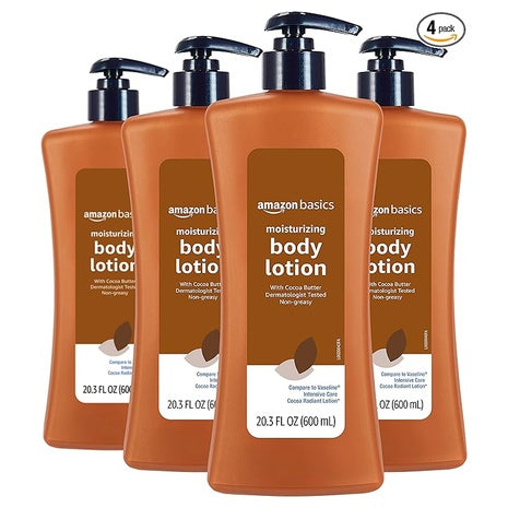 4 Amazon Basics Cocoa Butter Body Lotion