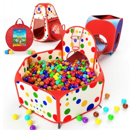 5-Piece Kids Play Tent And Tunnel Set