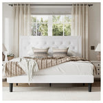 Mercury Row Hegg Linen Tufted Upholstered Platform Bed