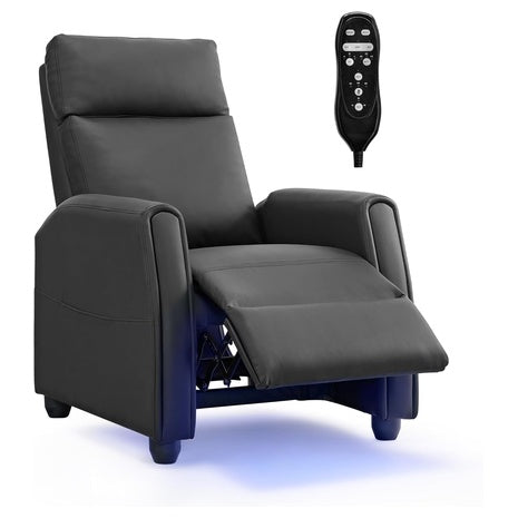 PU Leather Recliner Chair with Massage & Heat (2 Colors)